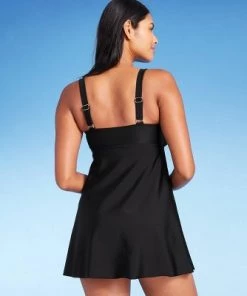 Best reviews of 🔔 Women's Side Slit Swim Dress 👗 - Kona Sol™ Black Multi 😀