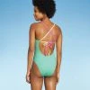 Budget ⭐ Juniors' Ribbed Colorblock Tie-Front One Piece Swimsuit - Xhilaration™ Multi 🎁 -Swimsuits Official Site unnamed file 7187
