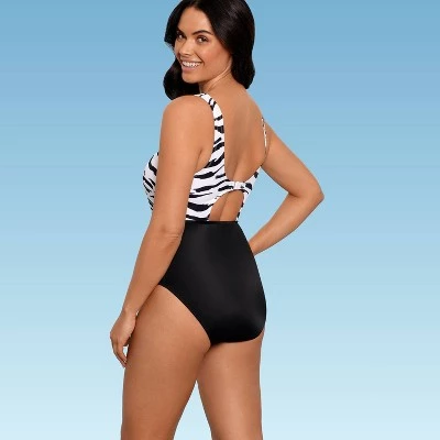 Cheapest ๐ Women's Slimming Control Tie-Front Cut Out One Piece Swimsuit - Beach Betty by Miracle Brands Green ๐ฅ 4 Cheapest ๐ Women's Slimming Control Tie-Front Cut Out One Piece Swimsuit - Beach Betty by Miracle Brands Green ๐ฅ - Image 2