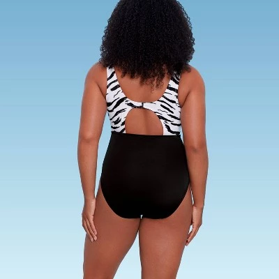 Cheapest ๐ Women's Slimming Control Tie-Front Cut Out One Piece Swimsuit - Beach Betty by Miracle Brands Green ๐ฅ 6 Cheapest ๐ Women's Slimming Control Tie-Front Cut Out One Piece Swimsuit - Beach Betty by Miracle Brands Green ๐ฅ - Image 4