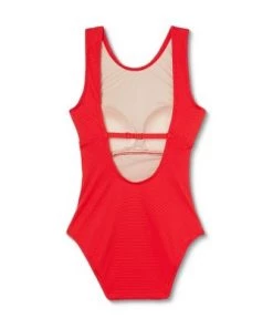 Wholesale 😍 Women's Textured High Neck High Coverage One Piece Swimsuit - Kona Sol™ Lively Red 👏 -Swimsuits Official Site unnamed file 7276