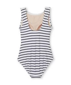 Brand new 🔔 Women's High Neck High Coverage One Piece Swimsuit - Kona Sol™ Blue & White 👍 -Swimsuits Official Site unnamed file 7291