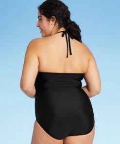 Best Sale 🌟 Women's Laser Cut High Neck High Coverage One Piece Swimsuit - Kona Sol™ Black 🛒 -Swimsuits Official Site unnamed file 7309