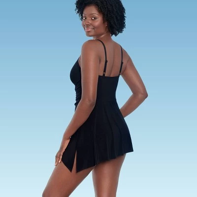 Hot Sale π― Women's Slimming Control Shirred Front Swimsuit - Dreamsuit by Miracle Brands Black π 4 Hot Sale π― Women's Slimming Control Shirred Front Swimsuit - Dreamsuit by Miracle Brands Black π - Image 2