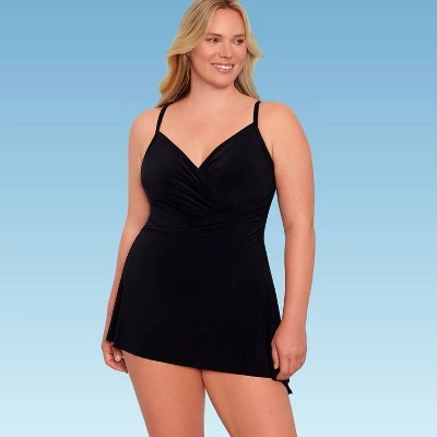 Hot Sale π― Women's Slimming Control Shirred Front Swimsuit - Dreamsuit by Miracle Brands Black π 11 Hot Sale π― Women's Slimming Control Shirred Front Swimsuit - Dreamsuit by Miracle Brands Black π - Image 9