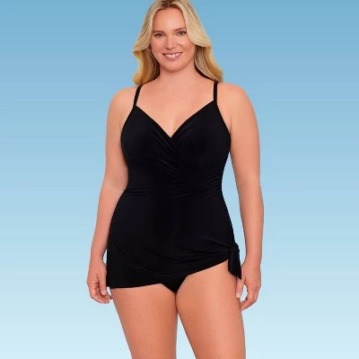 Hot Sale π― Women's Slimming Control Shirred Front Swimsuit - Dreamsuit by Miracle Brands Black π 12 Hot Sale π― Women's Slimming Control Shirred Front Swimsuit - Dreamsuit by Miracle Brands Black π - Image 10