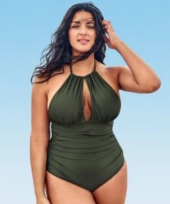 Wholesale ๐ Women's Green Plus Size One Piece Ruched Cutout Halter Self Tied Bathing Suit - Cupshe ๐ 14 Wholesale ๐ Women's Green Plus Size One Piece Ruched Cutout Halter Self Tied Bathing Suit - Cupshe ๐ -Swimsuits Official Site unnamed file 7401