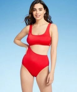Cheap 👍 Women's Textured Ribbed Side Cut Out Medium Coverage One Piece Swimsuit - Kona Sol™ Lively Red 💯 20 Cheap 👍 Women's Textured Ribbed Side Cut Out Medium Coverage One Piece Swimsuit - Kona Sol™ Lively Red 💯 -Swimsuits Official Site unnamed file 7425