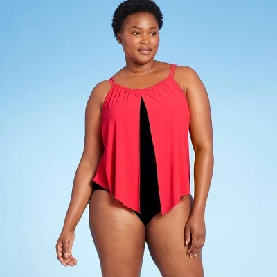 Promo 🔥 Women's High Neck Overlay One Piece Swimsuit - Aqua Green® Flamingo ✔️ 4 Promo 🔥 Women's High Neck Overlay One Piece Swimsuit - Aqua Green® Flamingo ✔️ - Image 2