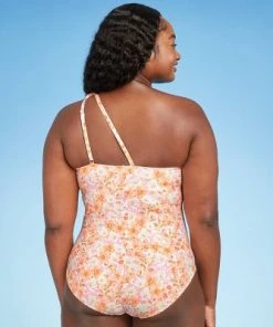 Best Pirce 🔥 Women's One Shoulder High Coverage One Piece Swimsuit - Kona Sol™ Multicolor 🔥 -Swimsuits Official Site unnamed file 7457