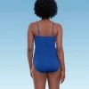Top 10 😍 Women's Slimming Control Draped Shirred Bandeau One Piece Swimsuit - Dreamsuit by Miracle Brands Blue 🔥 -Swimsuits Official Site unnamed file 7468