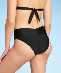 Deals 🛒 Juniors' Crossover High Leg Bikini Bottom - Xhilaration™ Neon Blue 🌟