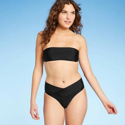 Deals 🛒 Juniors' Crossover High Leg Bikini Bottom - Xhilaration™ Neon Blue 🌟 4 Deals 🛒 Juniors' Crossover High Leg Bikini Bottom - Xhilaration™ Neon Blue 🌟 - Image 2