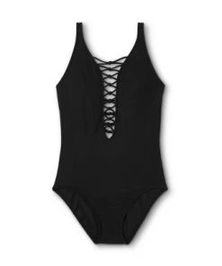 Cheap ⭐ Women's Lace-Up One Piece Swimsuit - Aqua Green® Black 🔥 -Swimsuits Official Site unnamed file 7505