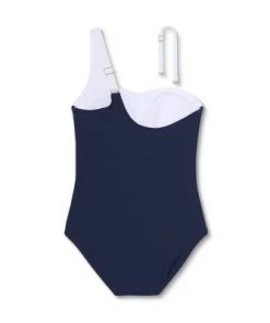 Budget 💯 Women's Colorblock One Shoulder High Coverage One Piece Swimsuit - Kona Sol™ Navy 🔥 -Swimsuits Official Site unnamed file 7536