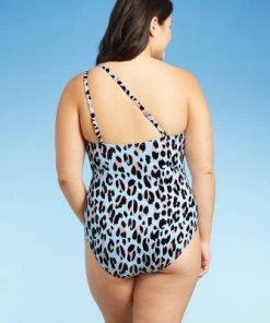 Brand new 💯 Women's One Shoulder One Piece Swimsuit - Sea Angel Blue 🎉 -Swimsuits Official Site unnamed file 7566