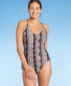 Best Pirce 👏 Women's Side-Cinch Medium Coverage One Piece Swimsuit - Kona Sol™ Animal Print 🤩 -Swimsuits Official Site unnamed file 7620