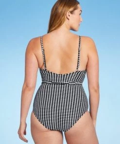 Cheapest 🎁 Women's Belted Wrap Medium Coverage One Piece Swimsuit - Kona Sol™ Black 🛒 -Swimsuits Official Site unnamed file 7626