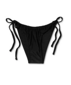 Brand new 🔥 Juniors' Shirred Side-Tie High Leg Scoop Bikini Bottom - Xhilaration™ Gold 🎉 -Swimsuits Official Site unnamed file 763