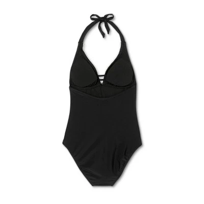 Outlet 👏 Women's Crochet Neckline Medium Coverage One Piece Swimsuit - Kona Sol™ Black 🔔 7 Outlet 👏 Women's Crochet Neckline Medium Coverage One Piece Swimsuit - Kona Sol™ Black 🔔 - Image 5