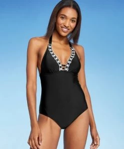 Outlet 👏 Women's Crochet Neckline Medium Coverage One Piece Swimsuit - Kona Sol™ Black 🔔 21 Outlet 👏 Women's Crochet Neckline Medium Coverage One Piece Swimsuit - Kona Sol™ Black 🔔 -Swimsuits Official Site unnamed file 7648
