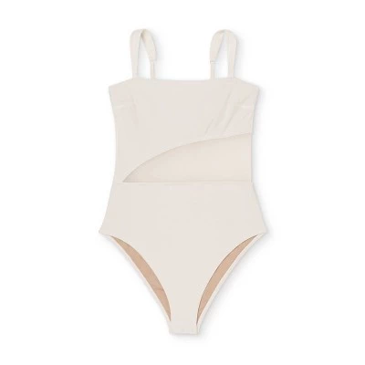 Buy 🛒 Women's Asymmetrical Mesh Cut Out One Piece Swimsuit - Shade & Shore™ White 🌟 6 Buy 🛒 Women's Asymmetrical Mesh Cut Out One Piece Swimsuit - Shade & Shore™ White 🌟 - Image 4