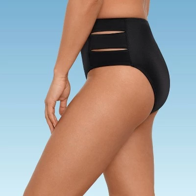Coupon ✔️ Women's Slimming Control Side Cut Out Bikini Bottom - Beach Betty by Miracle Brands Blue 🧨 4 Coupon ✔️ Women's Slimming Control Side Cut Out Bikini Bottom - Beach Betty by Miracle Brands Blue 🧨 - Image 2