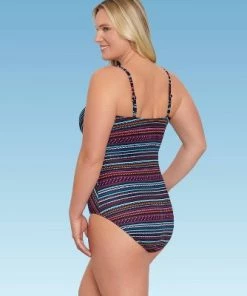 Best Pirce 🧨 Women's Slimming Control Seamed Square Neck One Piece Swimsuit - Dreamsuit by Miracle Brands Black 🎉 -Swimsuits Official Site unnamed file 7817