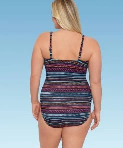 Best Pirce 🧨 Women's Slimming Control Seamed Square Neck One Piece Swimsuit - Dreamsuit by Miracle Brands Black 🎉 -Swimsuits Official Site unnamed file 7819