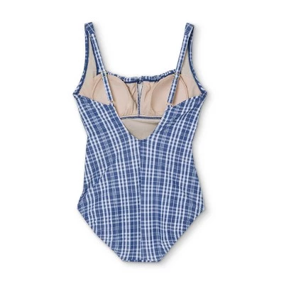 Flash Sale 😍 Women's Tunnel High Coverage One Piece Swimsuit - Kona Sol™ Blue Check 👍 7 Flash Sale 😍 Women's Tunnel High Coverage One Piece Swimsuit - Kona Sol™ Blue Check 👍 - Image 5