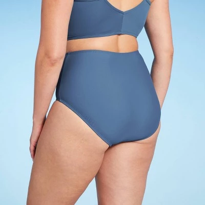 Wholesale ๐ Women's High Waist Medium Coverage Bikini Bottom - Kona Solโข Mudstone Blue ๐ 6 Wholesale ๐ Women's High Waist Medium Coverage Bikini Bottom - Kona Solโข Mudstone Blue ๐ - Image 4