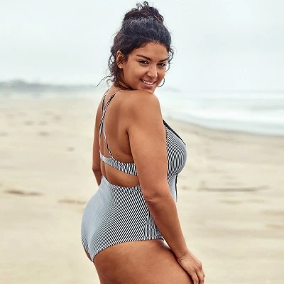 Best Pirce ๐ Women's Plus Size One Piece Swimsuit Lace Up Plunging Neck Bathing Suit-Cupshe ๐งจ 3 Best Pirce ๐ Women's Plus Size One Piece Swimsuit Lace Up Plunging Neck Bathing Suit-Cupshe ๐งจ