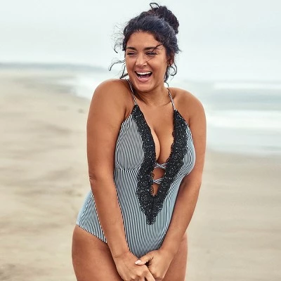 Best Pirce ๐ Women's Plus Size One Piece Swimsuit Lace Up Plunging Neck Bathing Suit-Cupshe ๐งจ 4 Best Pirce ๐ Women's Plus Size One Piece Swimsuit Lace Up Plunging Neck Bathing Suit-Cupshe ๐งจ - Image 2