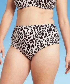 Cheapest 🛒 Women's High Leg High Waist Medium Coverage Bikini Bottom - Kona Sol™ Animal Print 🛒 -Swimsuits Official Site unnamed file 808