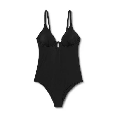 Brand new 💯 Women's Underwire Keyhole One Piece Swimsuit - Shade & Shore™ Black 🛒 6 Brand new 💯 Women's Underwire Keyhole One Piece Swimsuit - Shade & Shore™ Black 🛒 - Image 4