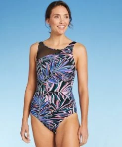 Cheapest 🎉 Women's Asymmetrical Mesh One Piece Swimsuit - Aqua Green® Multi 💯 -Swimsuits Official Site unnamed file 8148