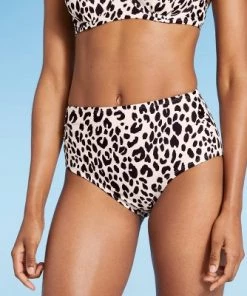 Cheapest 🛒 Women's High Leg High Waist Medium Coverage Bikini Bottom - Kona Sol™ Animal Print 🛒 -Swimsuits Official Site unnamed file 816