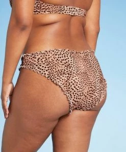 Deals 💯 Women's Ruffle Cheeky Bikini Bottom - Shade & Shore™ Light Blue ✨