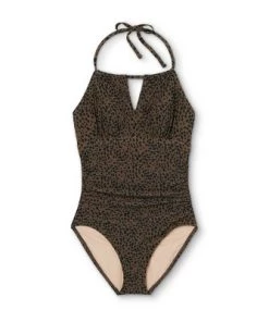 Promo 🌟 Women's Post Mastectomy High Neck High Coverage One Piece Swimsuit - Kona Sol™ Animal Print ✨ -Swimsuits Official Site unnamed file 8201