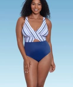 Cheap 🤩 Women's Slimming Control Wrap-Front Cut Out One Piece Swimsuit - Beach Betty by Miracle Brands Red 👍 -Swimsuits Official Site unnamed file 8245
