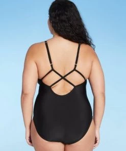 Cheap 🔥 Women's Long Torso High Neck High Coverage One Piece Swimsuit - Kona Sol™ Black 👏 -Swimsuits Official Site unnamed file 8266
