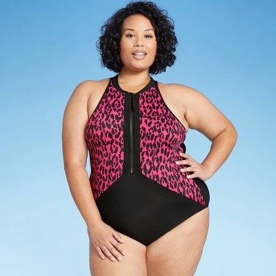 Promo 🌟 Women's Zip-Up Racerback One Piece Swimsuit - Aqua Green® Pink 💯 16 Promo 🌟 Women's Zip-Up Racerback One Piece Swimsuit - Aqua Green® Pink 💯 - Image 14