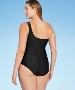 Buy 👍 Women's One Shoulder Cut Out Medium Coverage One Piece Swimsuit - Kona Sol™ Black 🛒 -Swimsuits Official Site unnamed file 8387