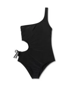 Buy 👍 Women's One Shoulder Cut Out Medium Coverage One Piece Swimsuit - Kona Sol™ Black 🛒 -Swimsuits Official Site unnamed file 8388