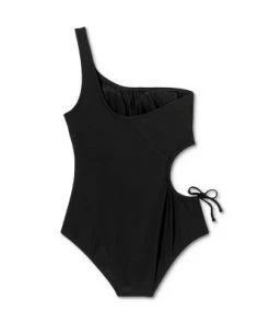 Buy 👍 Women's One Shoulder Cut Out Medium Coverage One Piece Swimsuit - Kona Sol™ Black 🛒 -Swimsuits Official Site unnamed file 8389
