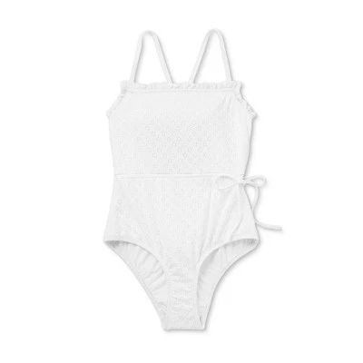 Coupon ✨ Women's Florence Ruffle Edge Eyelet One Piece Swimsuit - Sea Angel White 👏 6 Coupon ✨ Women's Florence Ruffle Edge Eyelet One Piece Swimsuit - Sea Angel White 👏 - Image 4
