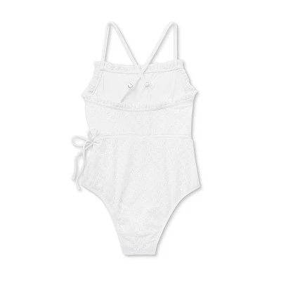 Coupon ✨ Women's Florence Ruffle Edge Eyelet One Piece Swimsuit - Sea Angel White 👏 7 Coupon ✨ Women's Florence Ruffle Edge Eyelet One Piece Swimsuit - Sea Angel White 👏 - Image 5