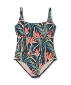 Promo ⌛ Women's Post Mastectomy Square Neck High Coverage One Piece Swimsuit - Kona Sol™ Multi 🔔 -Swimsuits Official Site unnamed file 8437
