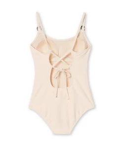 Buy ❤️ Women's Textured Pique Vanilla Latte Ring Hardware Medium Coverage One Piece Swimsuit - Kona Sol™ Ivory XS ⭐ -Swimsuits Official Site unnamed file 8508