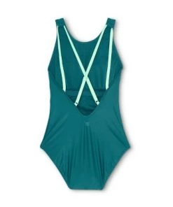 Flash Sale 🔥 Women's Cross Back One Piece Swimsuit - All in Motion™ Teal 🎉 -Swimsuits Official Site unnamed file 8597